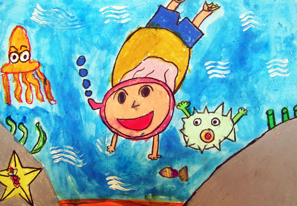 Artary Children Art Painting Diving Under the Sea Week 1 Year 2012
