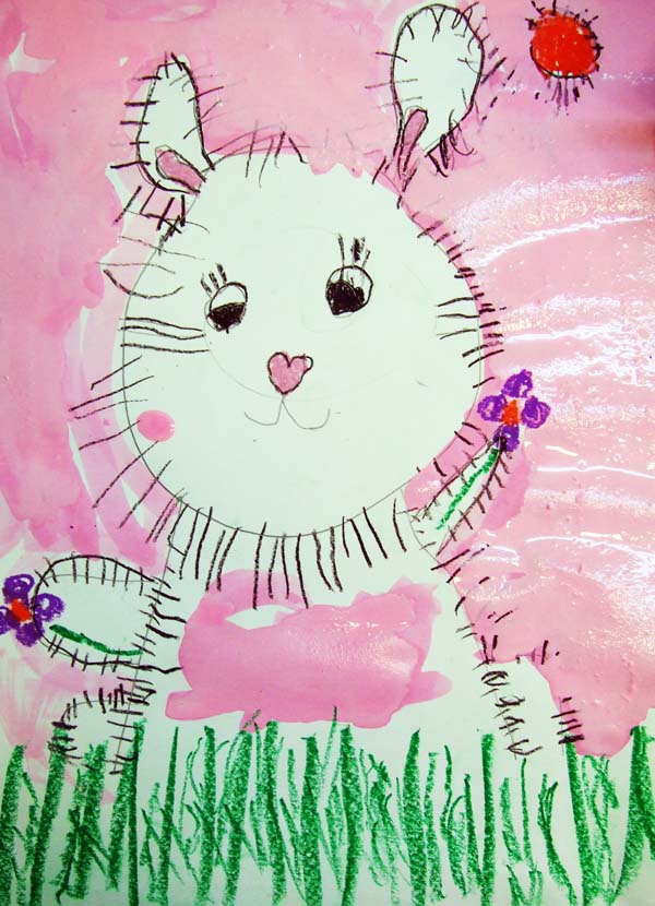 Artary Children Art Painting Furry Rabbit Week 2 Year 2012