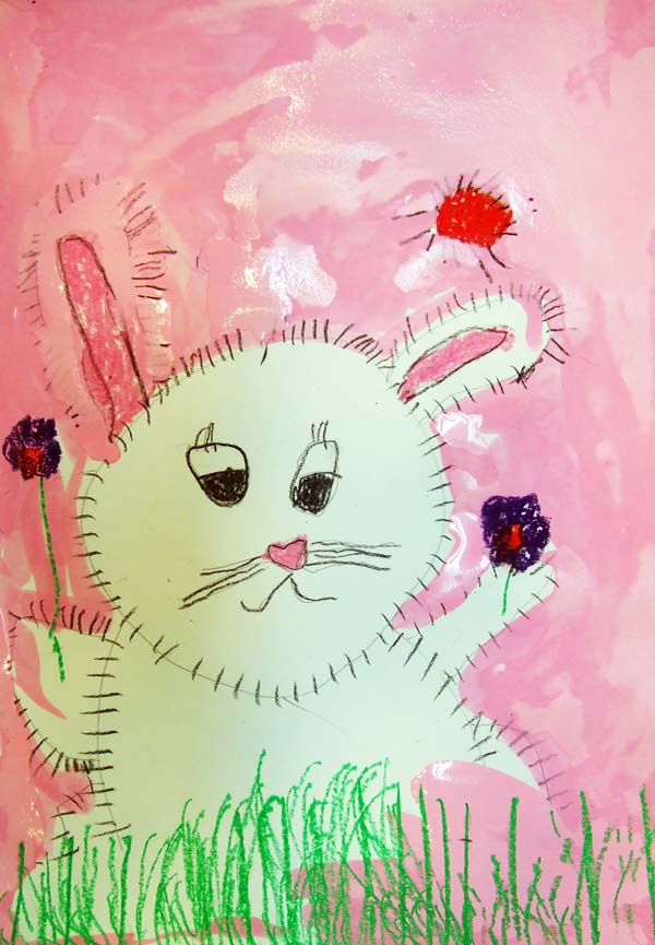 Artary Children Art Painting Furry Rabbit Week 2 Year 2012