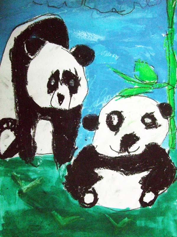 Artary Children Art Painting Butterstick Panda Week 6 Year 2012