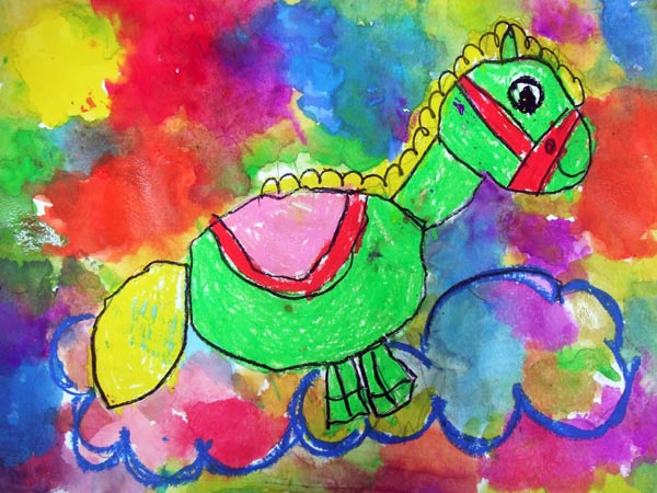 Artary Children Art Painting Mystical Pony Week 9 Year 2012