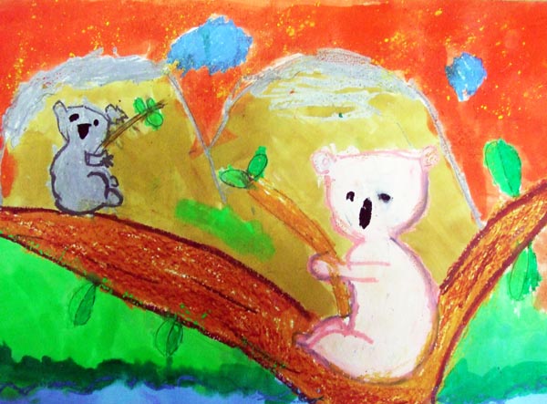 Artary Children Art Painting Hungry Koala Bear Week 10 Year 2012