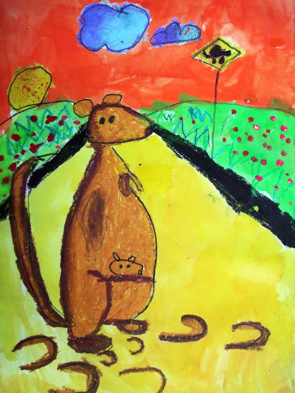 Artary Children Art Painting Kangaroo Pouch Week 14 Year 2012