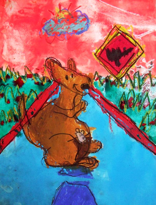 Artary Children Art Painting Kangaroo Pouch Week 14 Year 2012