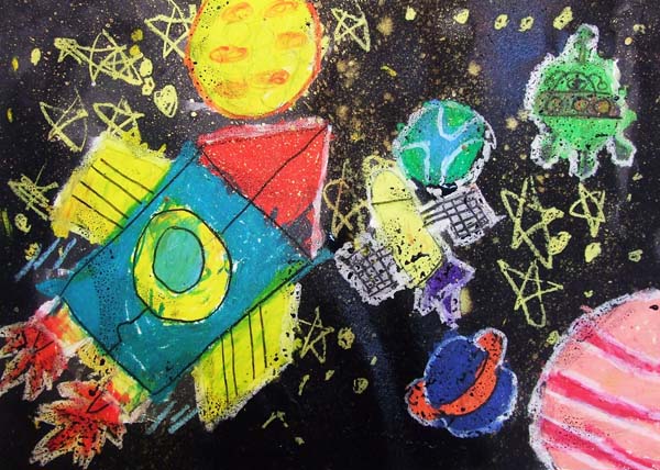 Artary Children Art Painting Outer Space Adventure Week 5 Year 2012