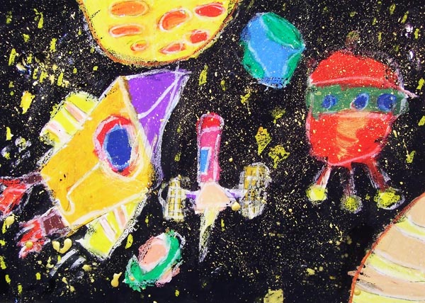 Artary Children Art Painting Outer Space Adventure Week 5 Year 2012