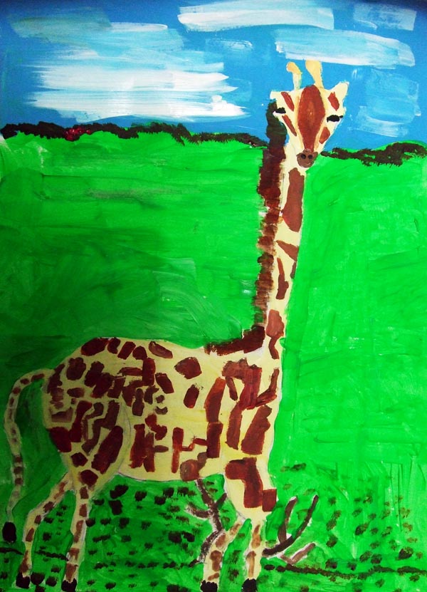 Artary Children Art Painting Graceful Giraffle Week 5 Year 2012