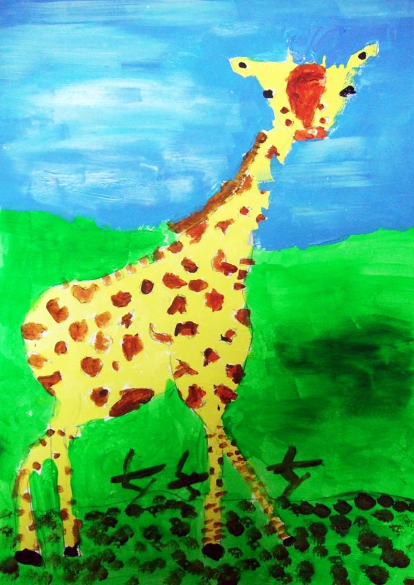 Artary Children Art Painting Graceful Giraffle Week 5 Year 2012