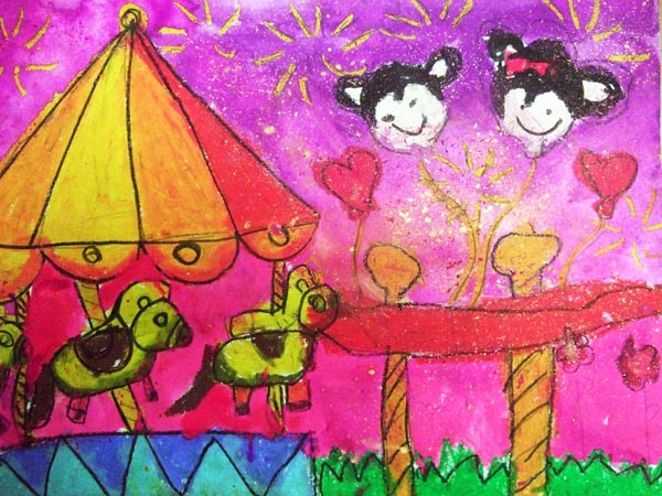 Artary Children Art Painting Carnival Carousel Week 13 Year 2012