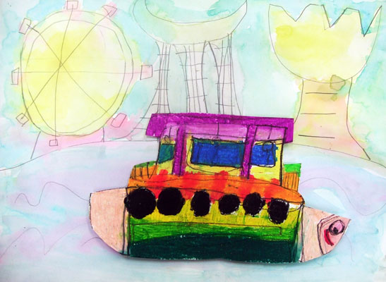 Artary Children Art Painting Singapore River Cruise Week 31 Year 2012