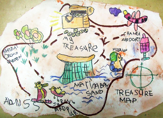 Artary Children Art Painting Treasure Map  Week 32 Year 2012
