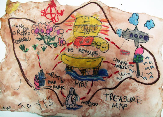 Artary Children Art Painting Treasure Map  Week 32 Year 2012