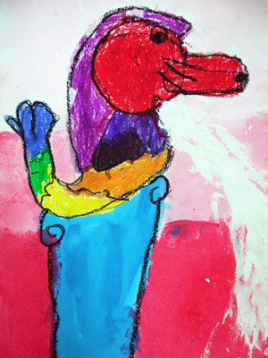Artary Children Art Painting Rainbow Merlion Week 34 Year 2012