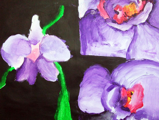 Artary Children Art Painting Orchid Series Painting II Week 35 Year 2012