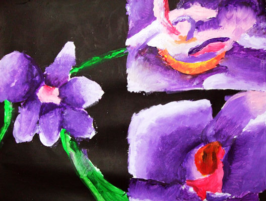 Artary Children Art Painting Orchid Series Painting II Week 35 Year 2012