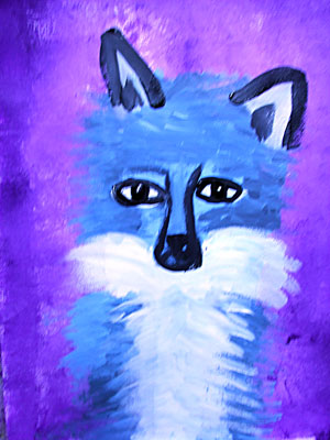 Artary Children Art Painting Arctic Fox Week 35 Year 2012