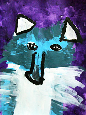 Artary Children Art Painting Arctic Fox Week 35 Year 2012