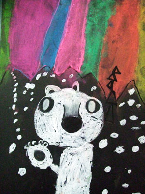 Artary Children Art Painting Chalky Polar Bear  Week 36 Year 2012