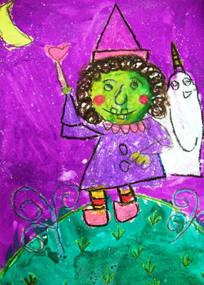 Artary Children Art Painting Witch's Wand Week 43 Year 2012