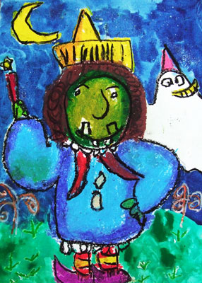 Artary Children Art Painting Witch's Wand Week 43 Year 2012