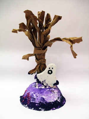 Artary Children Art Painting Scary Halloween Trees Week 43 Year 2012