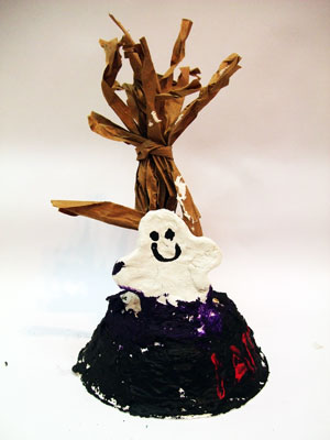 Artary Children Art Painting Scary Halloween Trees Week 43 Year 2012
