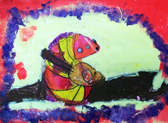 Artary Children Art Painting Sassy Chameleon  Week 44 Year 2012